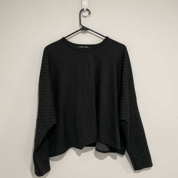 Zara Women Collection Grey Strip Top and Pants Set - Picture 2 of 16